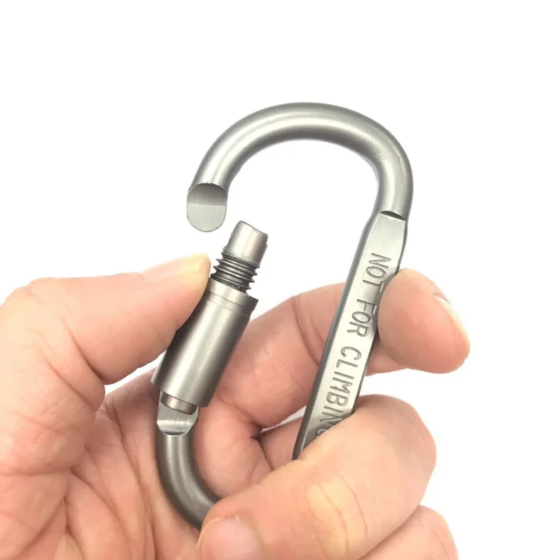 6Pcs Aluminium Legierung Karabiner Schlüsselbund Outdoor Camping Klettern Snap Clip Lock Schnalle Haken Angeln Zubehör Tragbare Werkzeuge TMZ – Detail 7