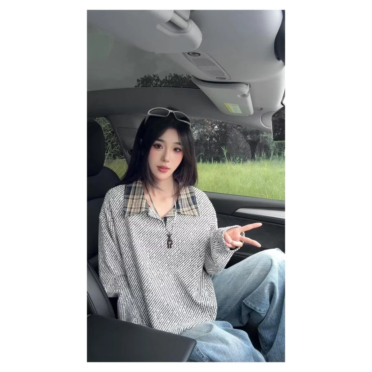 قميص رجالي بأكمام طويلة بنمط مربعات أمريكية وألوان متباينة، سترة بياقة، قميص خريفي بنمط خطوط مائلة أمريكية، قميص أساسي بتصميم...