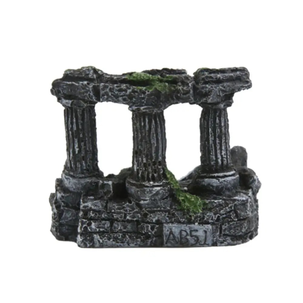 Decoration Artificial Fish Tank Decor Aquarium Fish Tank Roman Column Ruins Castle Ornaments