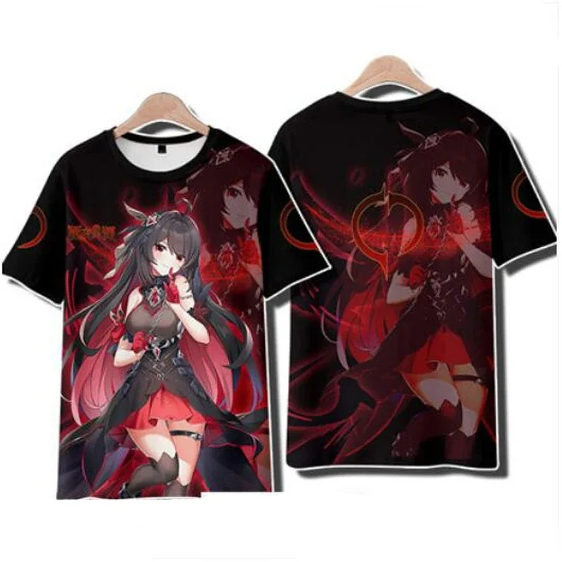 Honkai Impact 3 3D Print T Shirt Women Men Summer Fashion Short Sleeve Funny Tshirt Graphic Tees Seele Vollerei Cosplay Costume