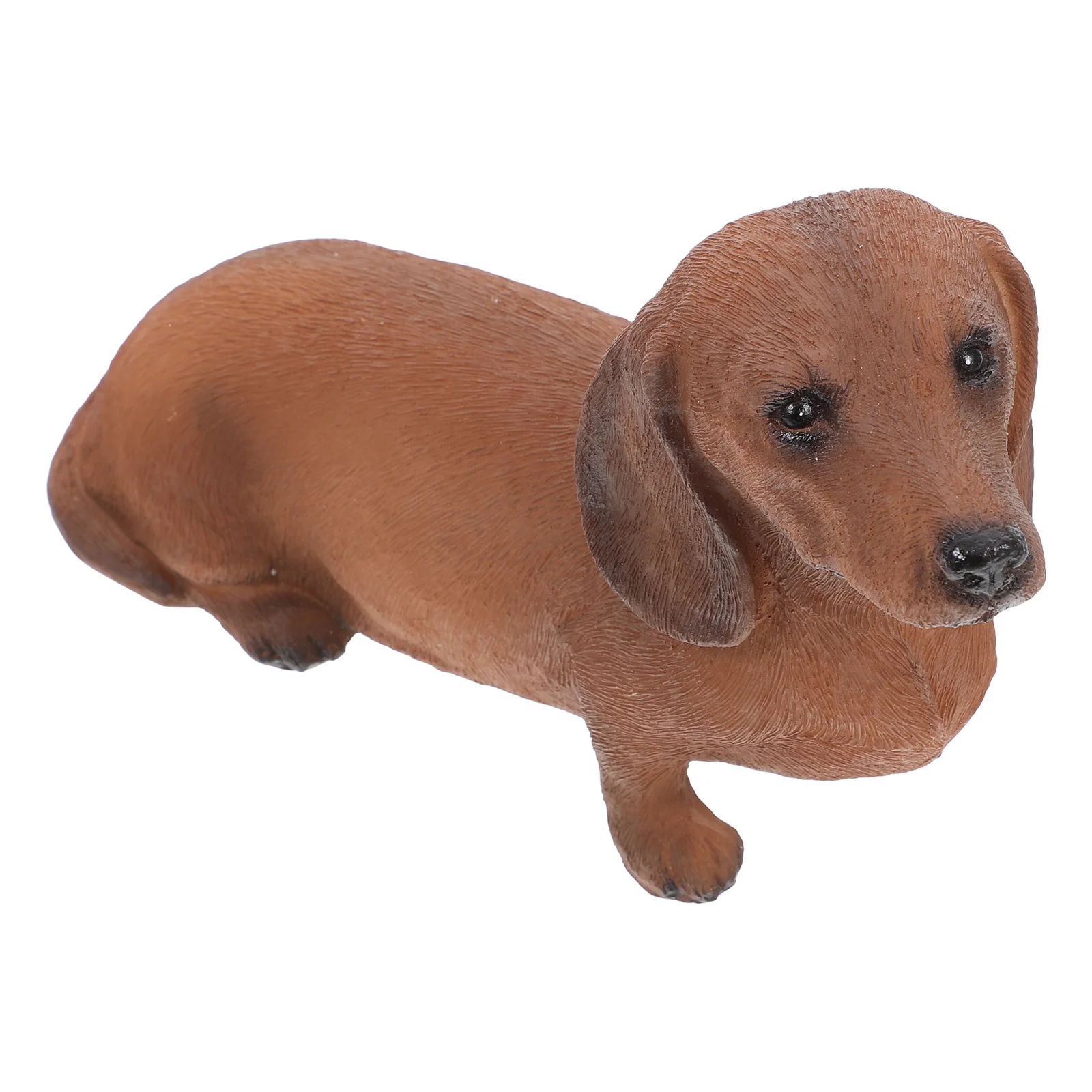 

Resin Simulation Dog Figure Realistic Dachshund Puppy Statue for Living Room Bedroom Decoration Simulation Dog Statue