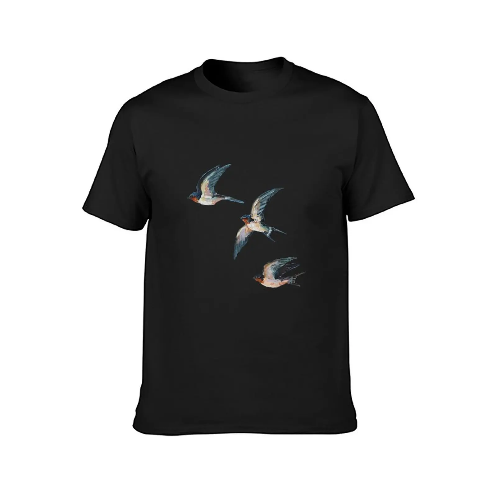 Three swallows T-Shirt blacks sports fans plain mens champion t shirts