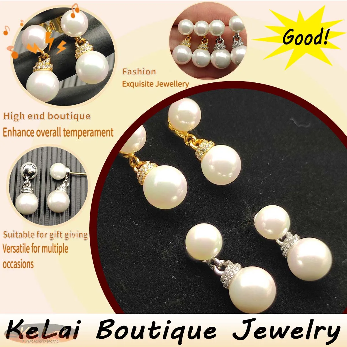 

2025 новые легкие роскошные элегантные достойные женские очаровательные серьги с двойным жемчугом, универсальные серьги, подходящие для подарков и бесплатной доставки