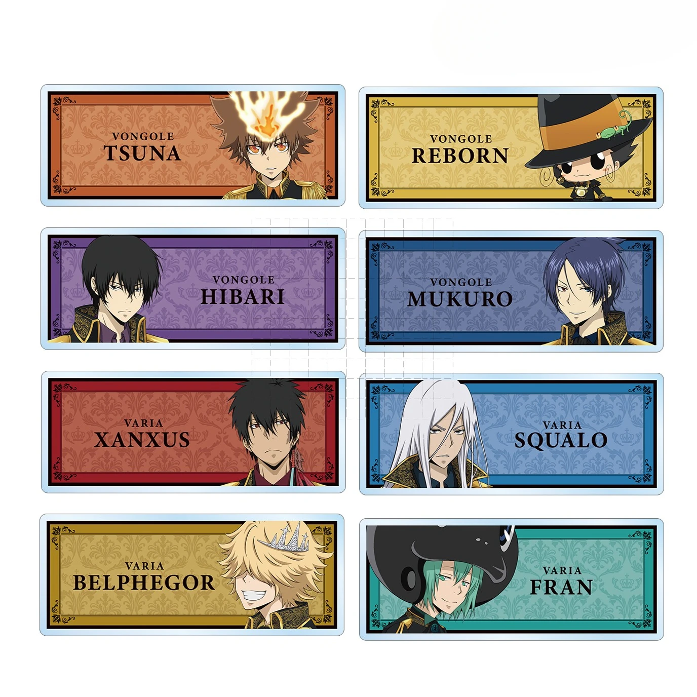 Llavero acrílico de Anime para regalo, muñeco de juego Tsuna, Hibari, Mukuro, Squalo, Belphegor