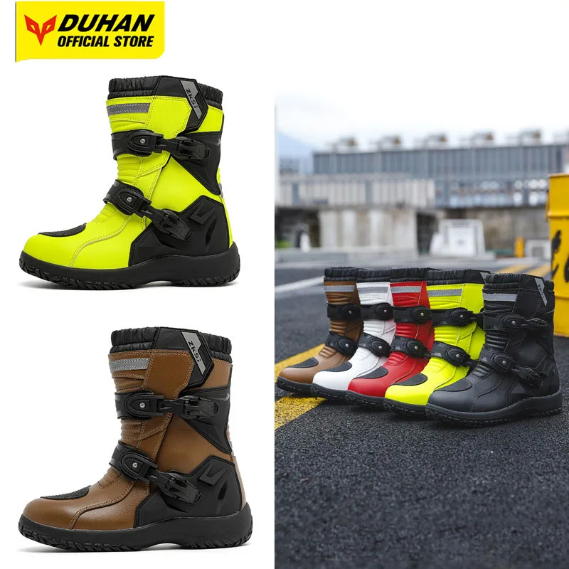 

Мотоциклетные ботинки для верховой езды, четыре сезона, дышащие, противоскользящие, рыцарское снаряжение, обувь для шоссейных гонок, сезонные ботинки для мотокросса