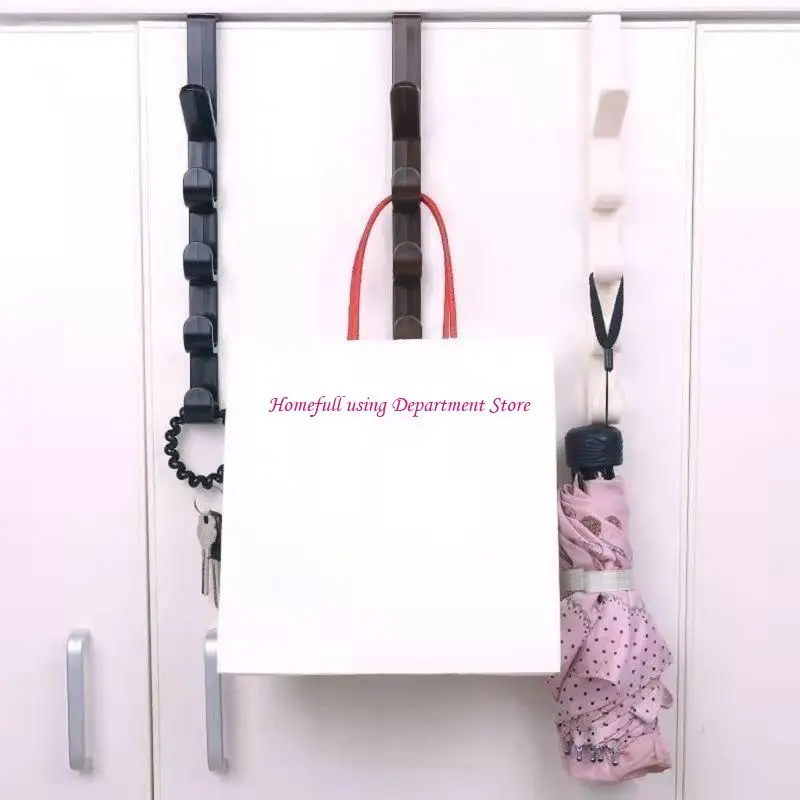 

Door Hanger Hook Rack with 5 Hooks for Hanging Clothes Over The Door Towel Rack Coat Hanger for Bathroom Living Room