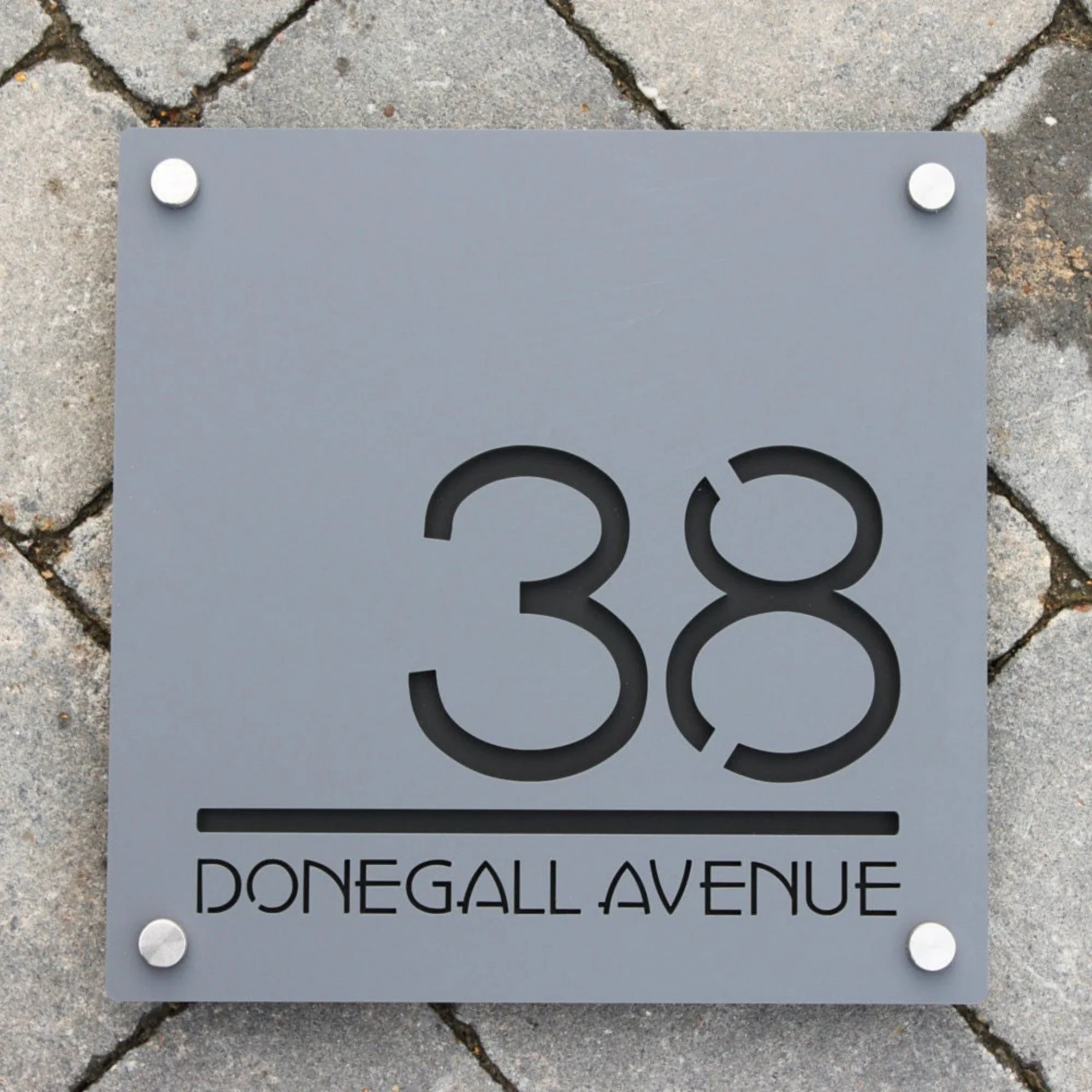 3D Acrylic House Number Sign Personalized Laser Cut Digital Address Plate Custom Street Number Modern Outdoor Residential Home
