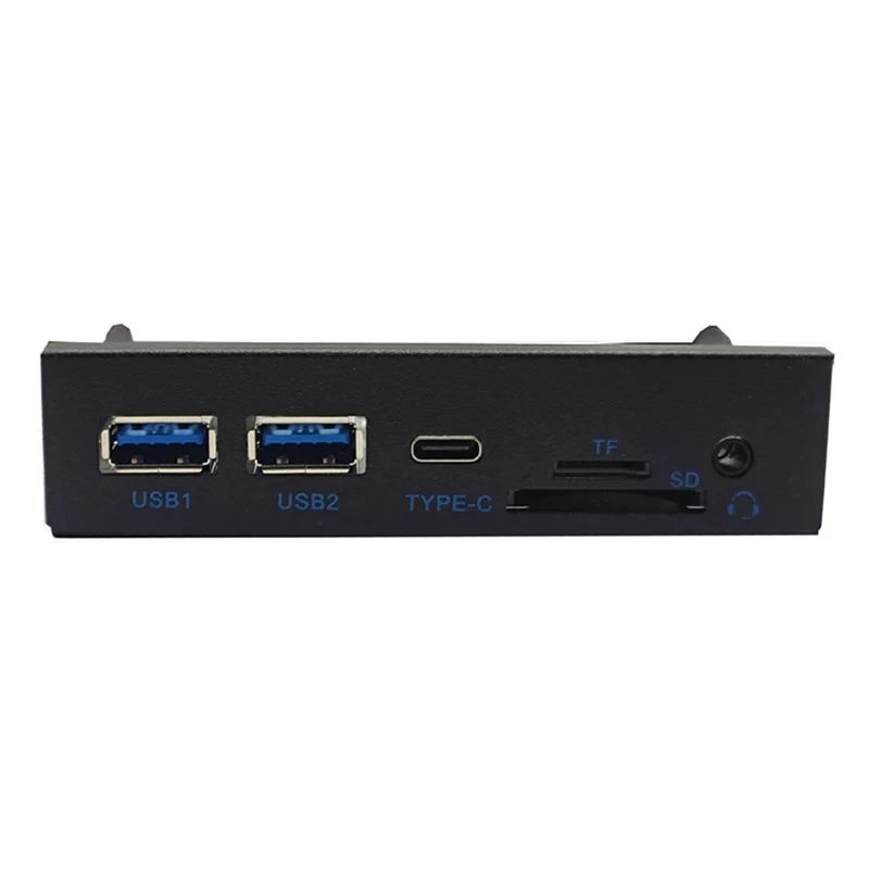 USB Front Panel HUB 5Gbps 2 X USB3.0 + 1 X TYPE-C + TF/SD + HD AUDIO 3.5Mm Earphone Jack Mic Adapter For Desktop