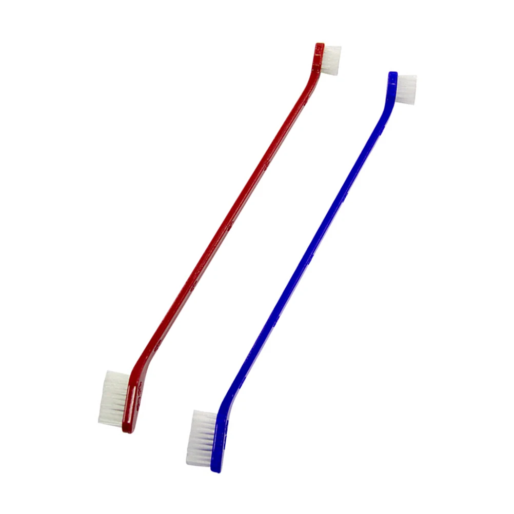 

2pcs Pet Double Head Toothbrush Long Handle Dog Dental Brush Extra Bristles For Cats Puppies Oral Care Grooming Tool