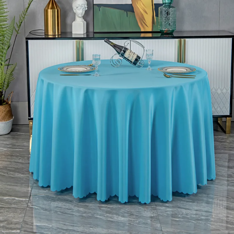 

F170 Hotel wedding banquet restaurant simple fabric large round tablecloth