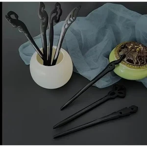 자연 젓가락 모양의 헤어 핀 클래식 민족 소녀 헤어 액세서리 보석 레트로 헤어 클립 핀 여성 나무 머리 막대기 8 최고의 판매 일본어 헤어 스틱 - №1