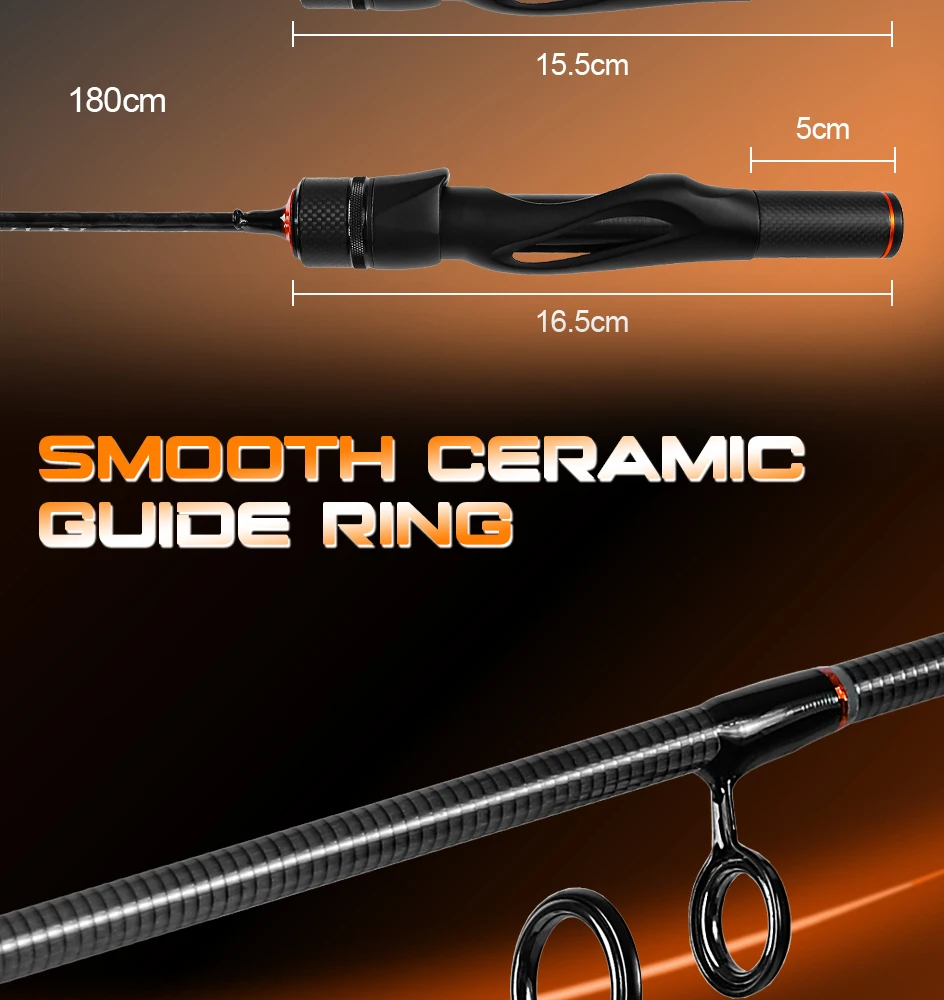 MIFINE ATTACKING Spinnrute Aji Rod 0-2g/0-3g 1,68m/1,80m XUL Schnelle Aktion Solid Tip Ultraleichte Angelruten für Makrele – Detail 4