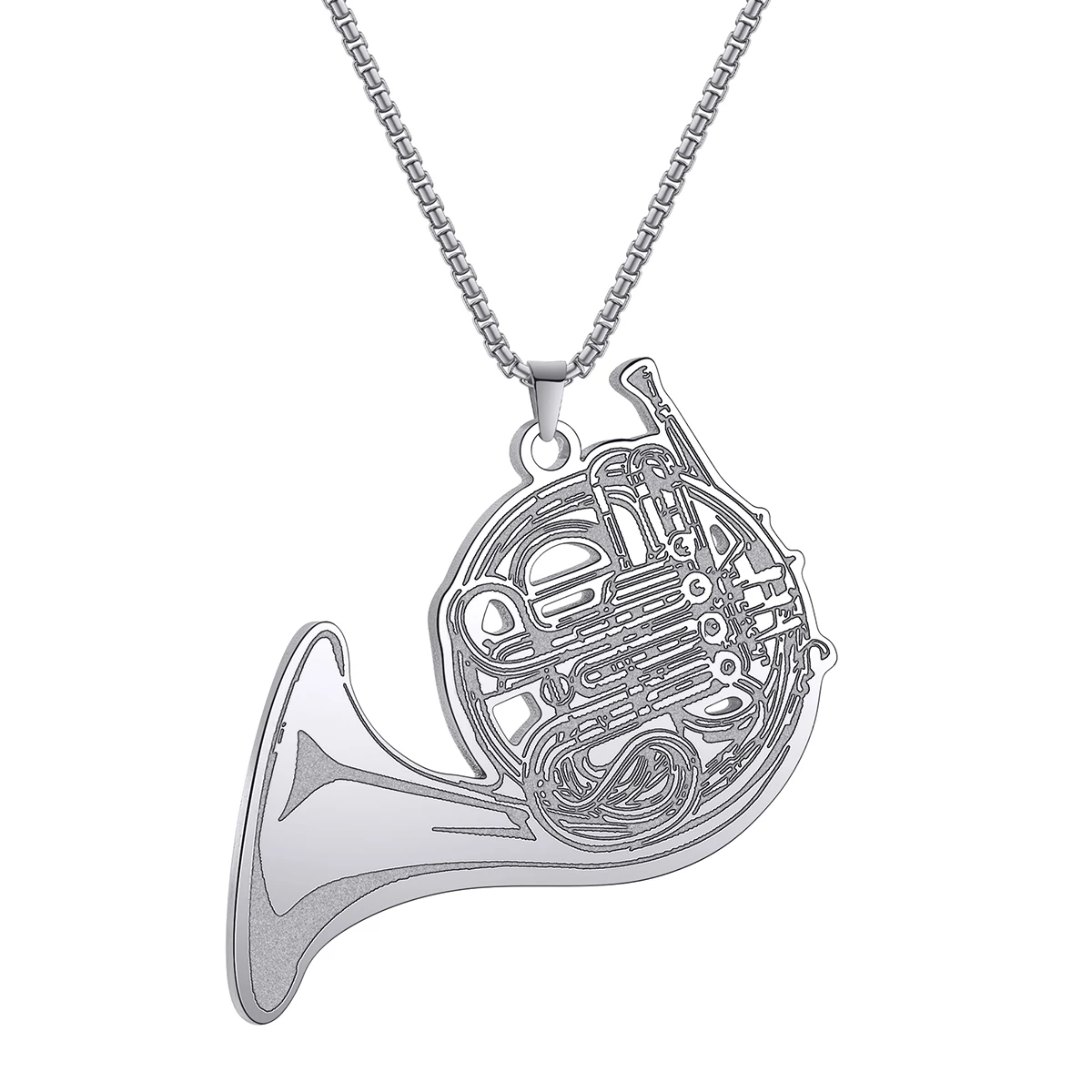 قلادة بدلاية بوق فرنسي من kinal للرجال والنساء ، آلات موسيقية مفصلة ، هدايا مجوهرات #3