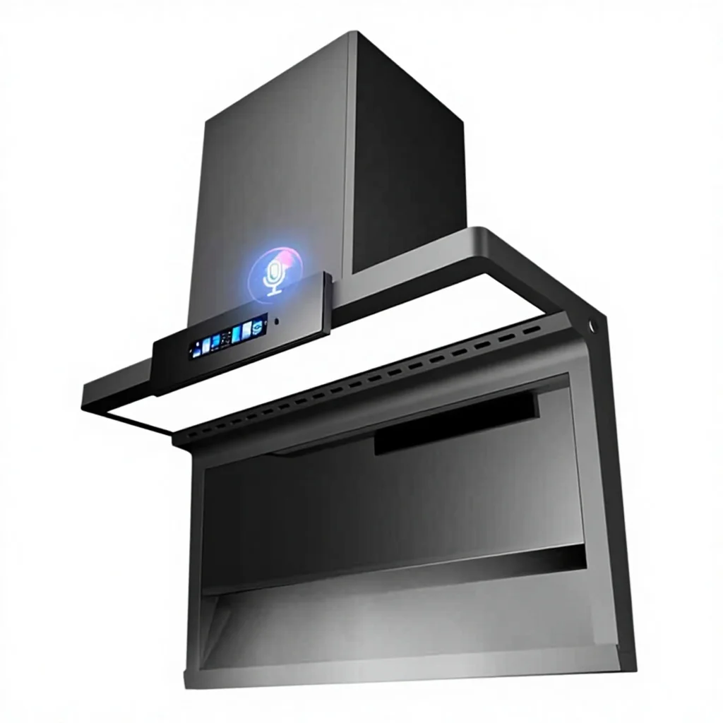 English 7-shaped Range Hood Household Kitchen Range Hood Double Suction Large Suction