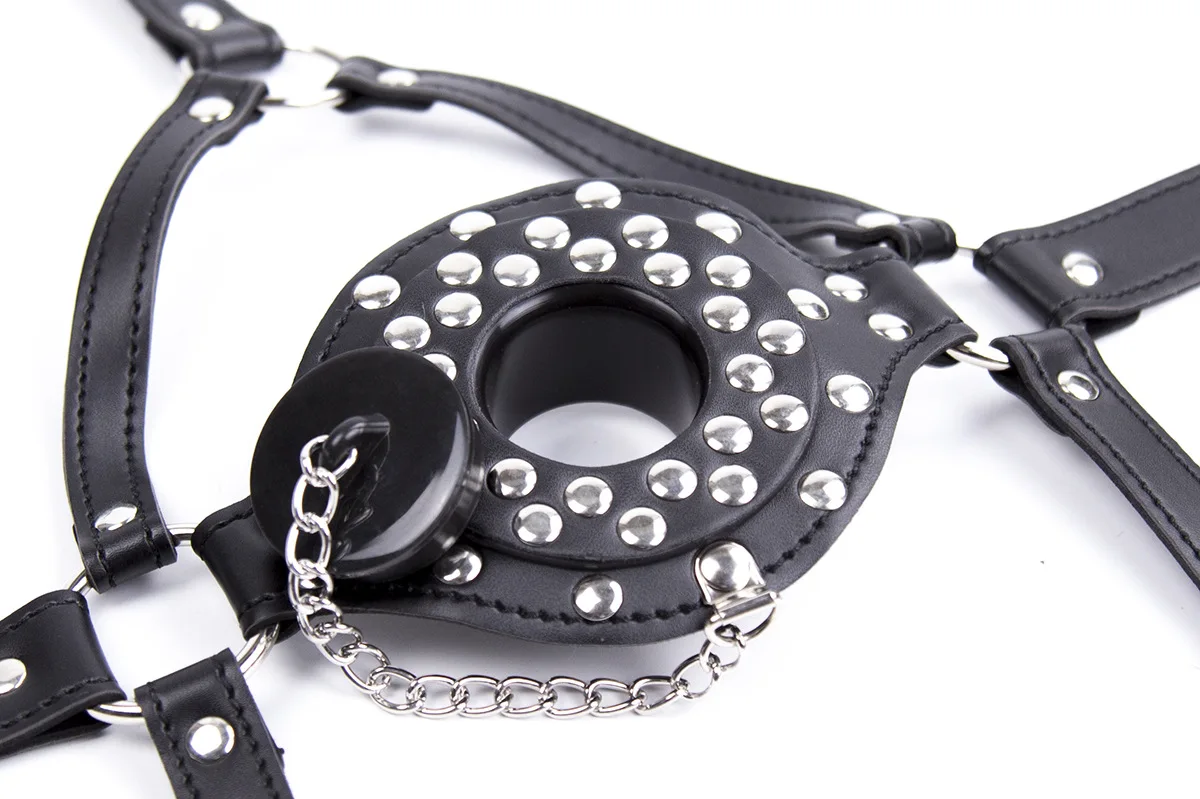 Forced Open Mouth Mouth Gag Head Harness BDSM Sex Ring Bondage Props Fetish Sex Mask Adult Game Sex Toys for Couples