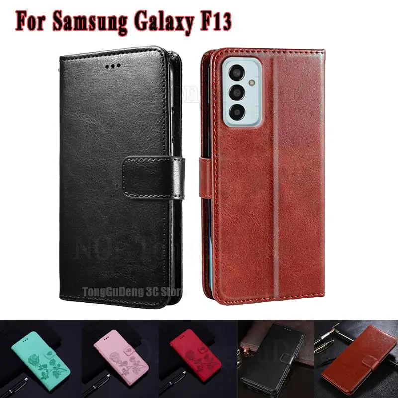 

For Carcasas Samsung F13 F23 5G Case For Samsung SM-E135F SM-E236B/DS Cover For Samsung Galaxy F13 Phone Cases with Card Pocket