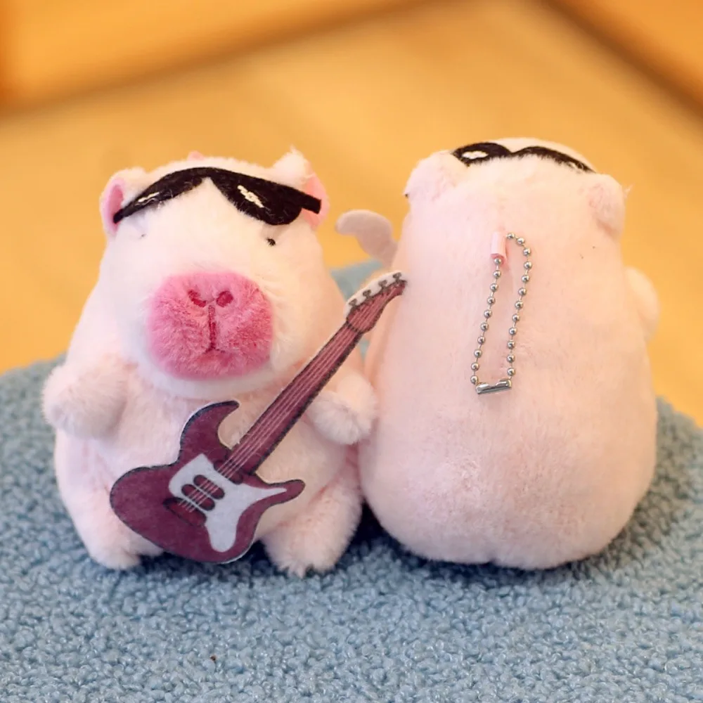 Kawaii multicolorido capibara boneca kapibala pelúcia brinquedo acessórios presente de aniversário bolsa pingente carro casal