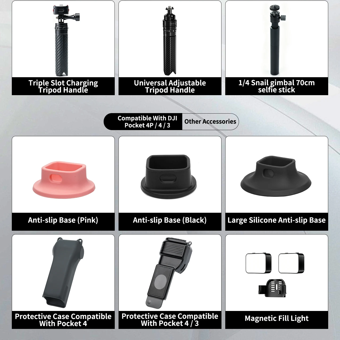 Magnetische Saughalterung für DJI Osmo Pocket 4 Pro Gimbal Aluminium-Käfig Magnetbasis 360° ° Kugelkopf für Metall-Oberflächenhalterung – Detail 5