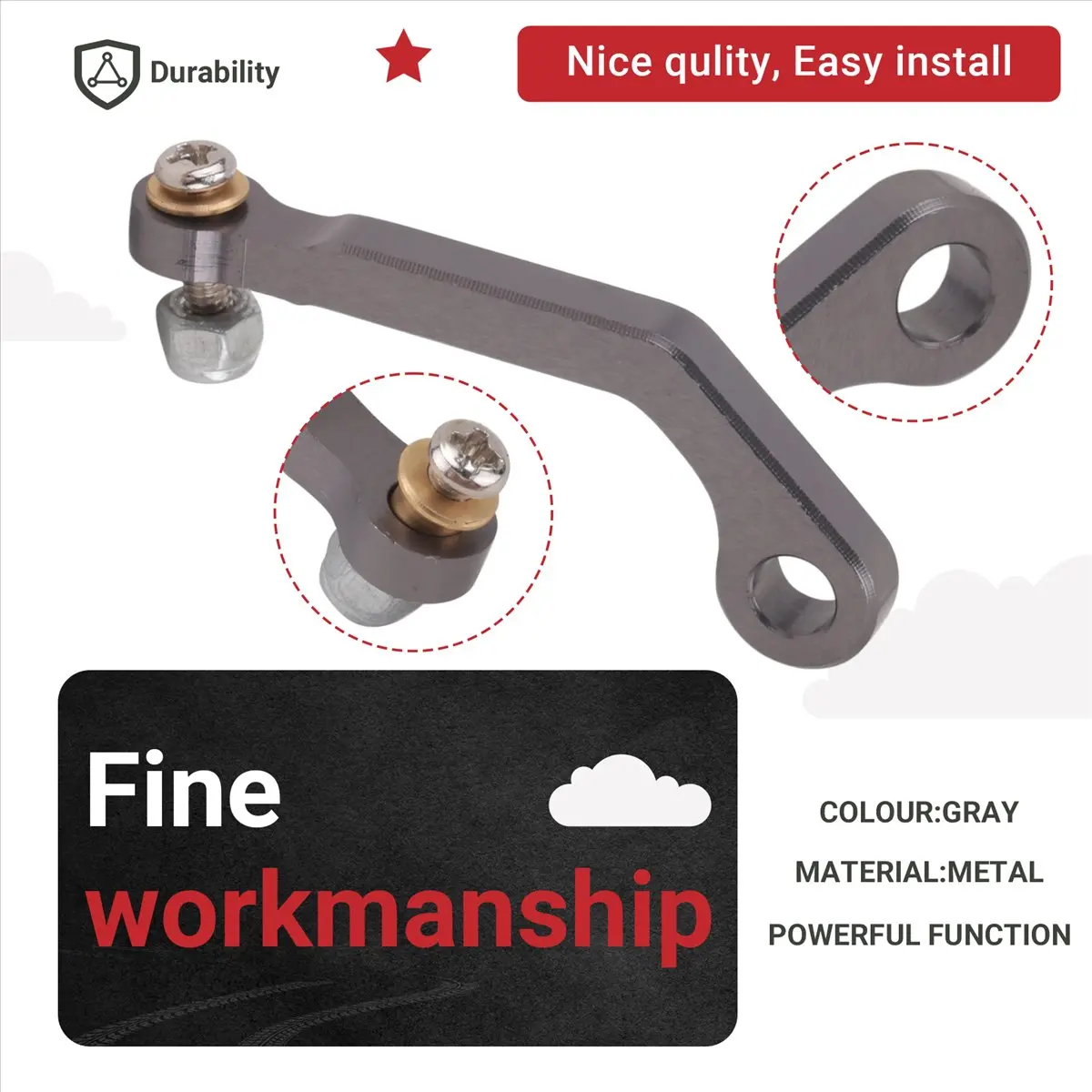 

Y337A-для B1 B14 B24 C14 C24 B16 B26 B36 Q60 Q63 Q64 Q65 Запасные части для радиоуправляемых автомобилей Металлическая тяга сервопривода, серый