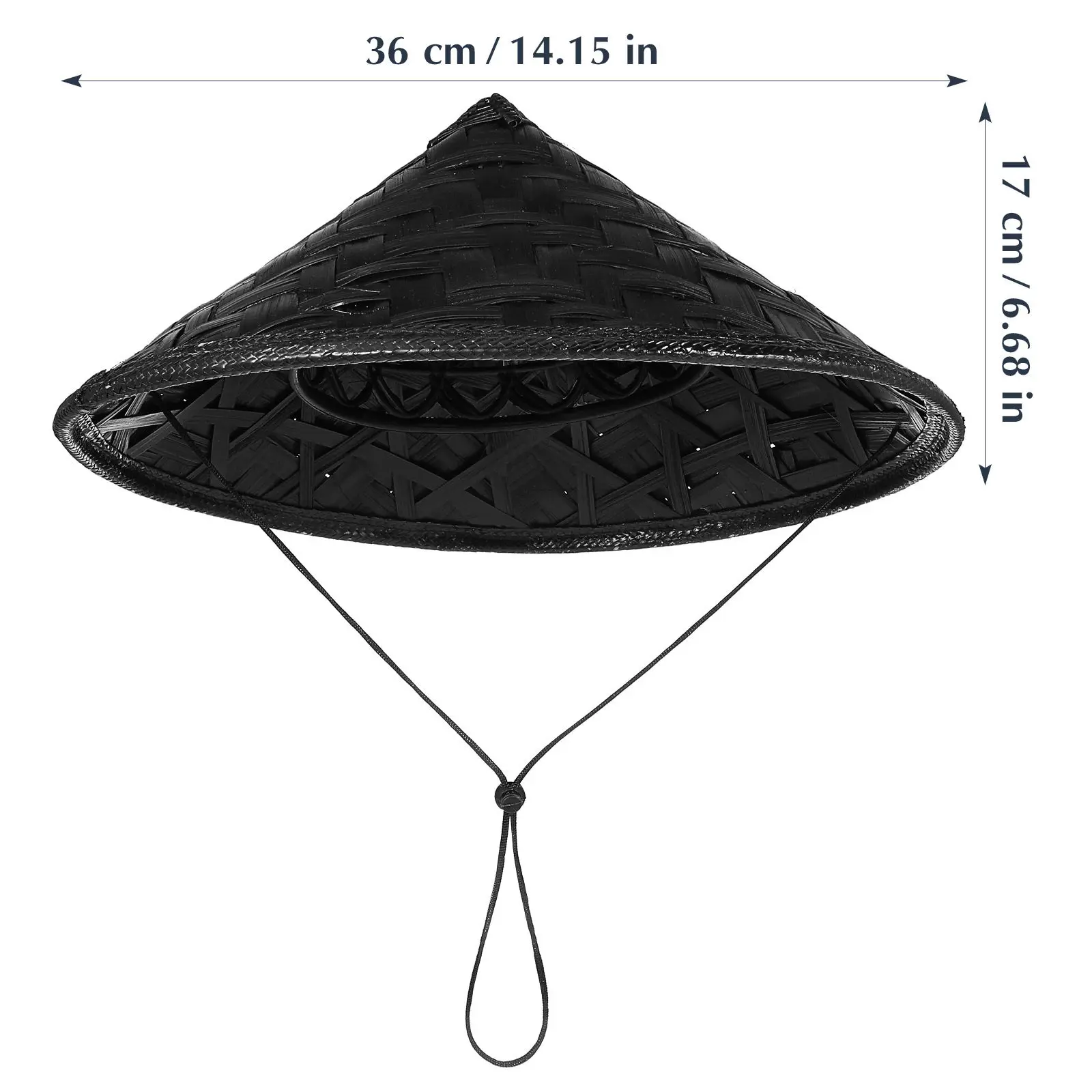 Cosplay Bamboo Samurai Hat Lightweight Handmade Decorative Hat Party Performance Prop Asian Conical Bamboo Woven Cap