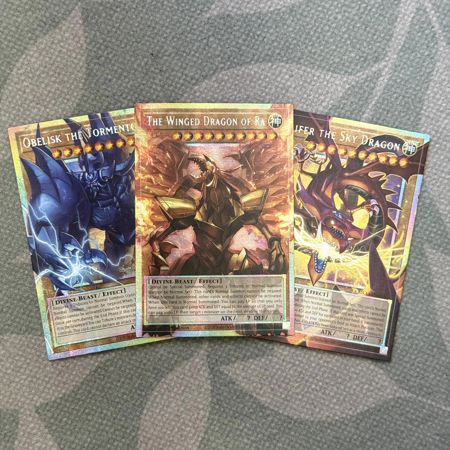 Orica YUGIOH Collection DIY Proxy Card Egyptian God Slifer the Sky Dragon Obelisk the Tormentor Winged Dragon of Ra Overframe