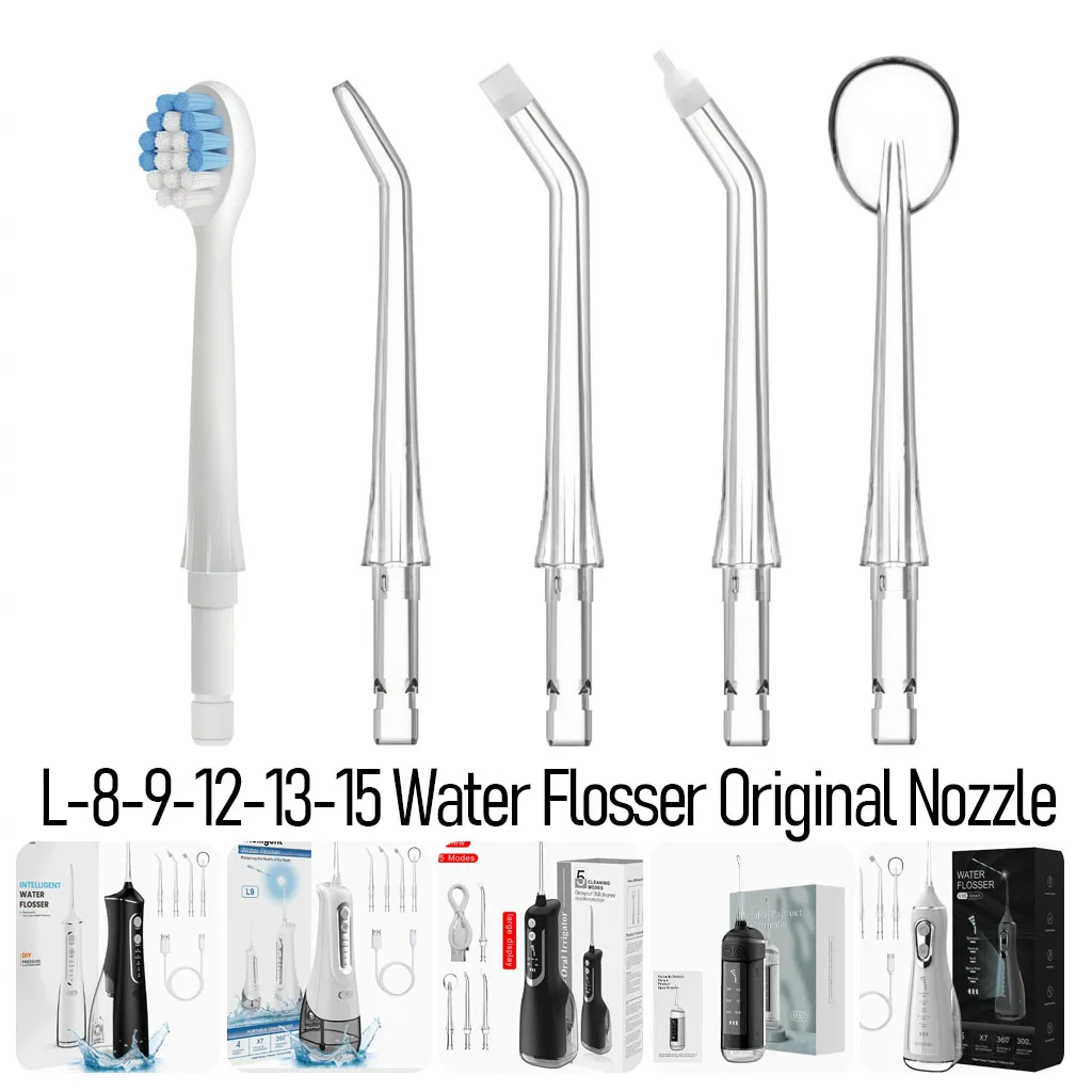 Oral Irrigator Nozzle Single Replacement Nozzle BrushHeads L-8-9-12-13-15 Scaler