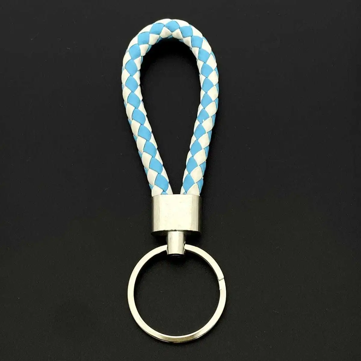 Personalisierter Strick-Schlüsselanhänger Minimalistisches Trendiges Accessoire Leder-Autoschlüsselanhänger Gepäck-Taschenanhänger Kreative Dekoration Geschenk – Detail 20