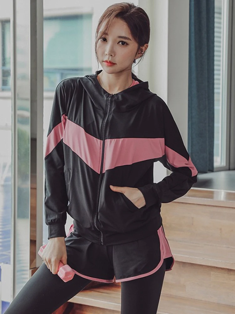 

Sweatsuit Set Ladies Autumn/winter New Yoga Clothes Women Suit Loose Quick Drying 5 Piece Running Sports Women Fitness Clothe