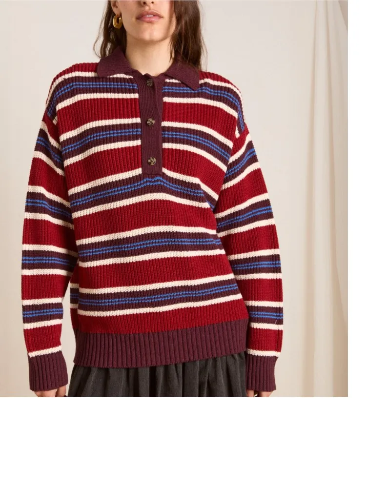 

2025 Autumn Women Ruffles Sweater Long Sleeve Knitted Bottoming Stripe Pullovers Women Casual Sweater Winter Jumper Sueter Mujer