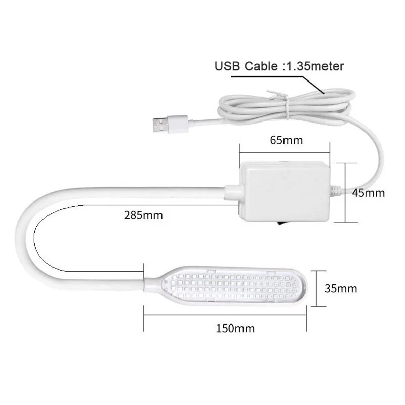 USB 60/80 LED Plant Grow Light Full Spectrum LED Plant Phyto Lamp With Magnetic Base For Indoor Plant Seedlings Flower Vegetable