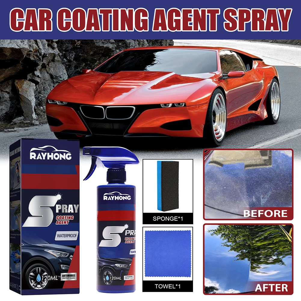 3-1PCS 3 in 1 Ceramic Car Coating Spray Eliminate Dirt Stain 120ml Scratch Nano Repair Spray Detail Spray for Boats Motorcycles