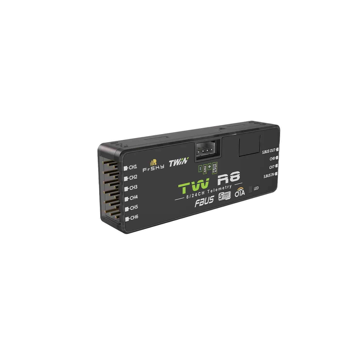 FrSky TW R8 Dual 2.4G Receiver with 8CH Ports