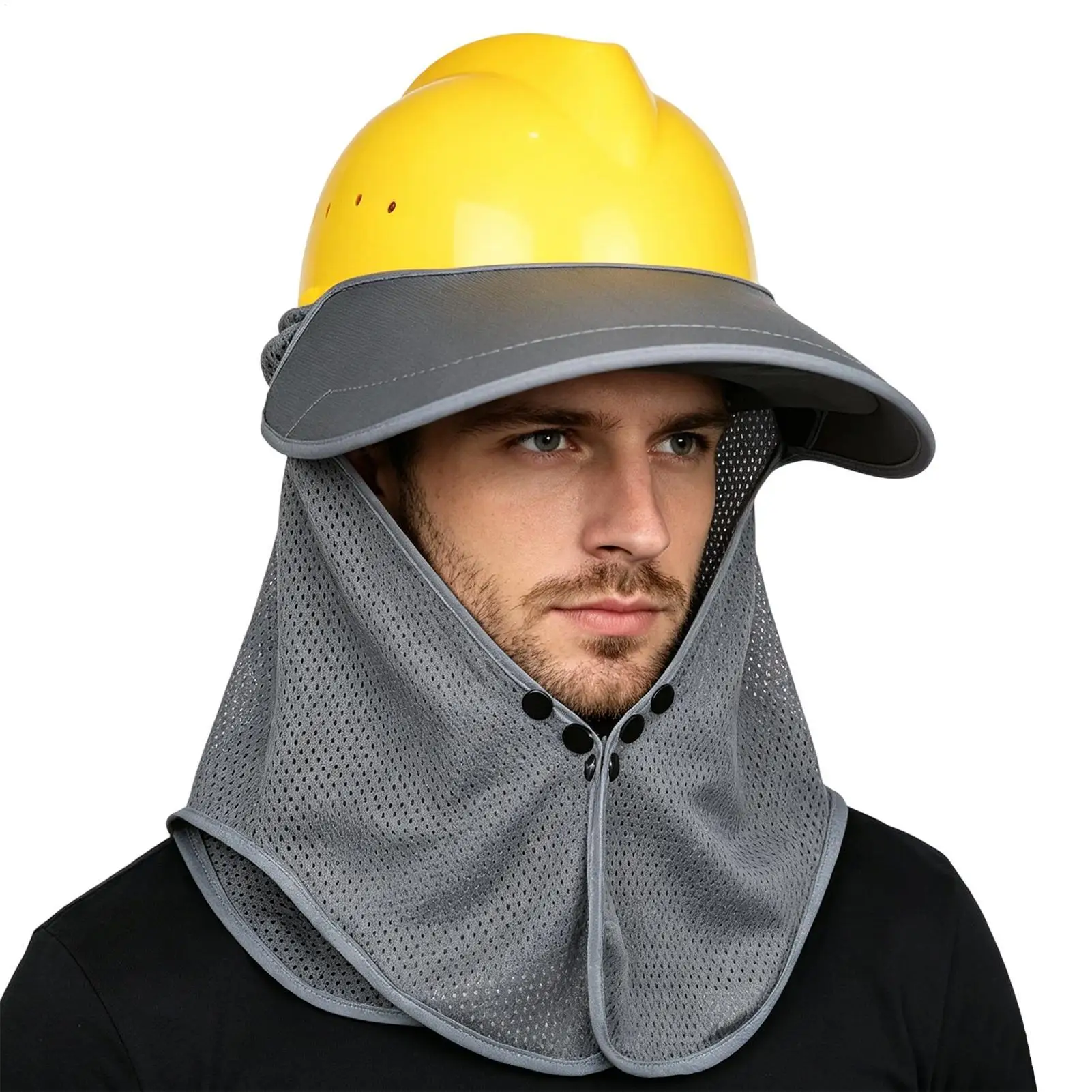 Hardhat Shade with Neck Cover Summer sun protection hat  with  Breathable Mesh UV Proof Adjustable Summer Helmet Sun Visor
