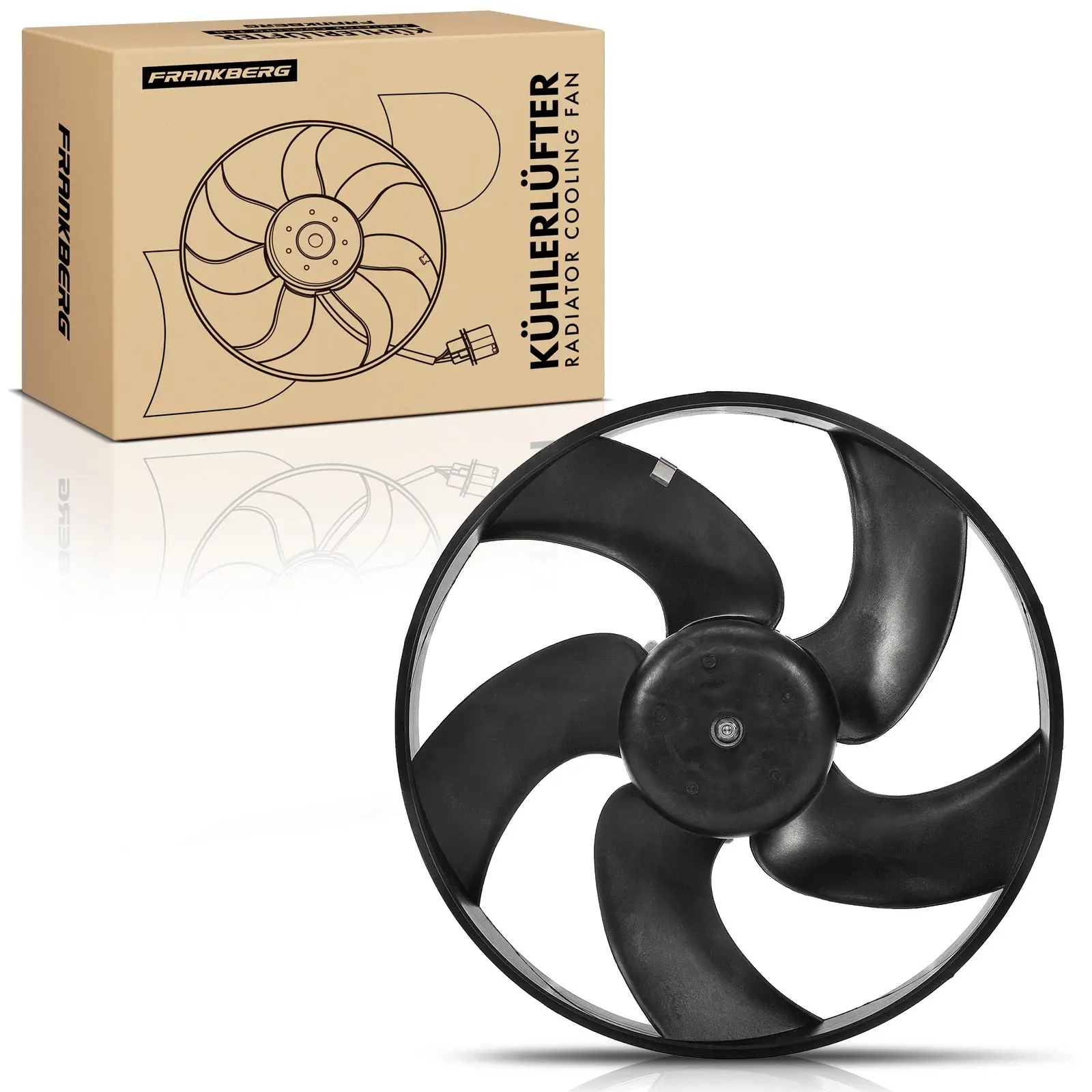 Frankberg 1x Motorkoelkast Easy fan voor Peugeot 206 Hatchback 1.1L-2.0L 1998-2013 125383 1253 F3 47321