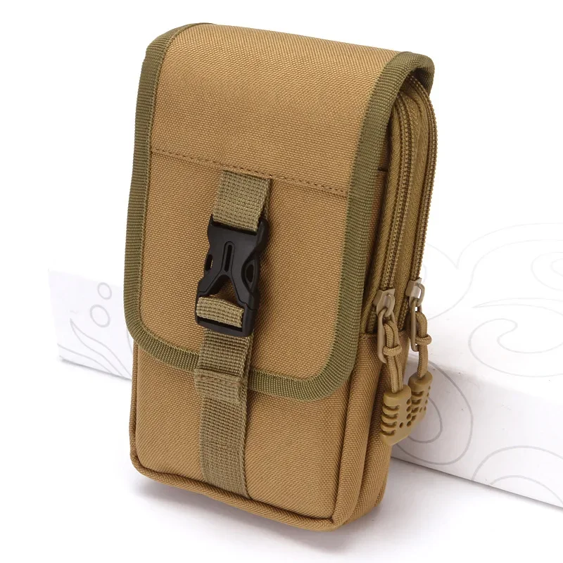 EDC Molle Bag Purse Double Layer Outdoor Waterproof Waist Fanny Pack Men Phone Pouch Camping Hunting Tactical Nylon Waist Bag