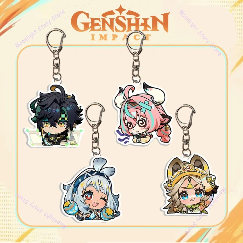 جينشين إمباكت تشيبي ستايل أنيمي ميرش المفاتيح الكابتن ماراني كاتسينا قلادة لتزيين حقائب الظهر مفاتيح الهواتف المحمولة