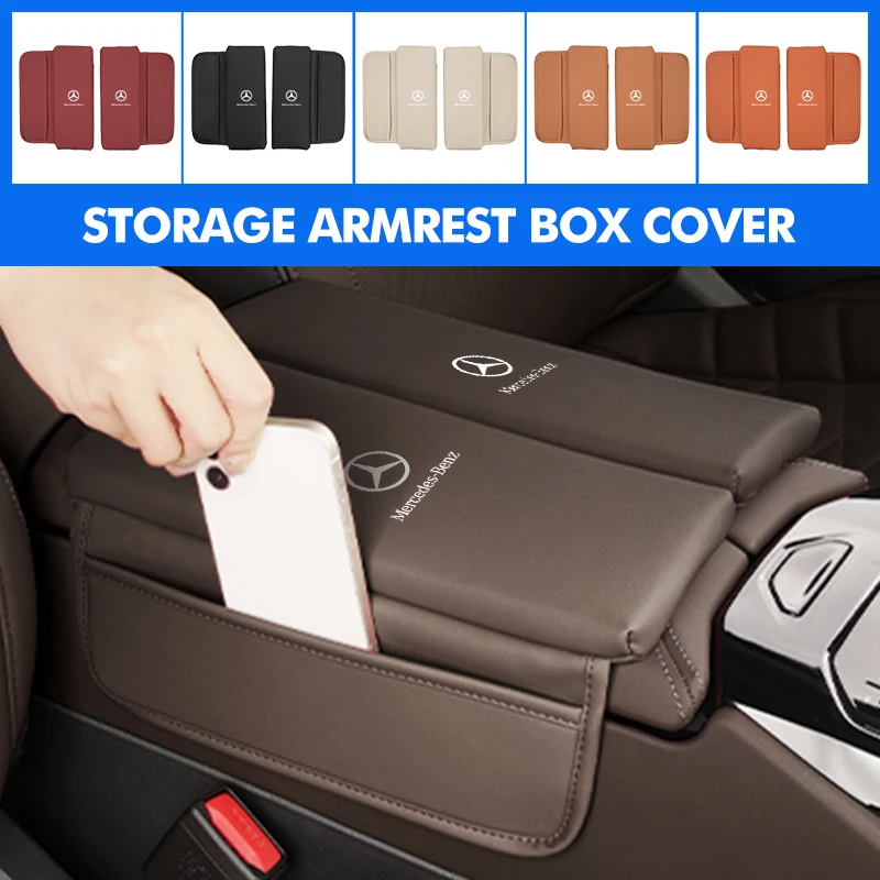 Car Storage Center Console Armrest Elbow Cushion Support Pad For Benz W202 W212 W126 W140 W168 W177 CLS GLE GLC GLS CLA 