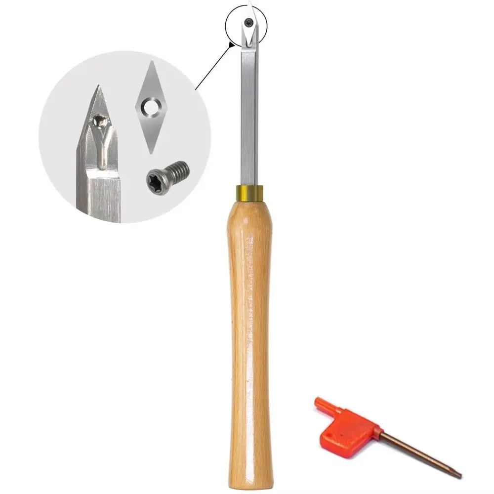 

Hard Alloy Pointed Tip Wood Lathe Tool Set Wood Bending Multiple Sharp Edges Lathe Turning Tools Sturdy Ergonomic Handle