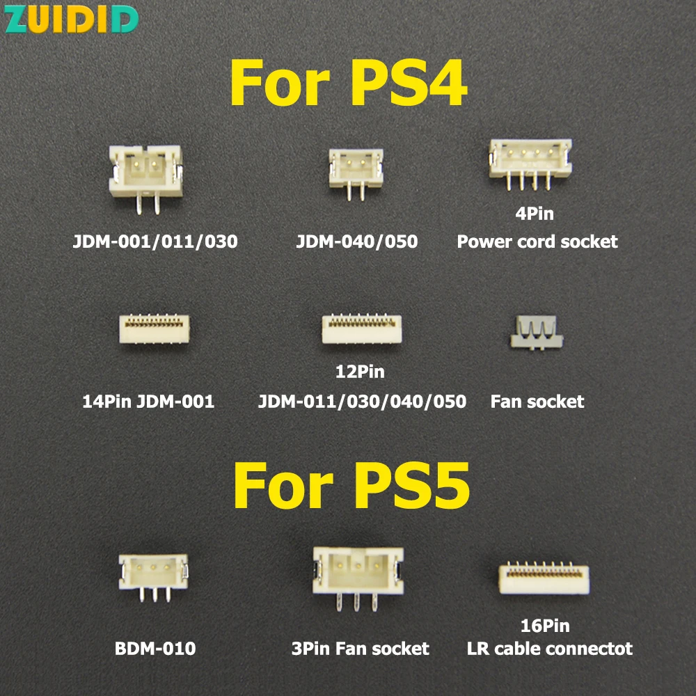 For PS5 PS4 Handle Motherboard Charging Battery Contact Connector / L2 R2 Ribbon Contact Clip Socket BDM-010 JDM-001 011 030 040