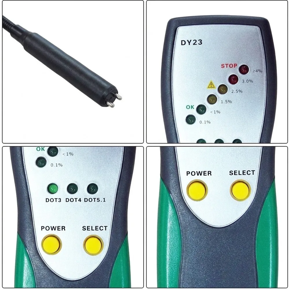 DY23 LED Indicator Tool for Brake Fluid Water Content Testing in Professional and Personal Vehicle Maintenance