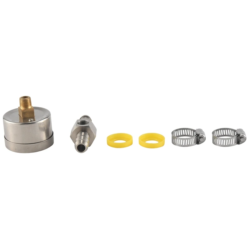 Fuel Pressure Gauge 1/8 NPT(140 Psi) with 3/8 Inch T-Fitting Adapter New Arrivals in Stock
