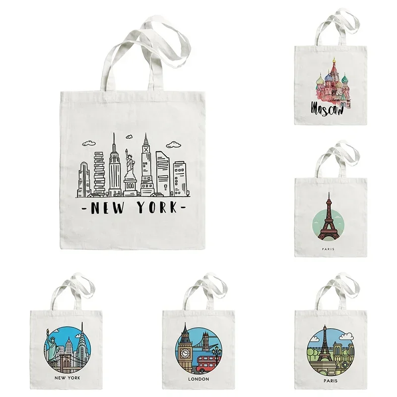 Vintage NYC Love New York City Statue of Liberty Canvas Tote Bag Handbag St Louis USA United States America Reusable Grocery Bag