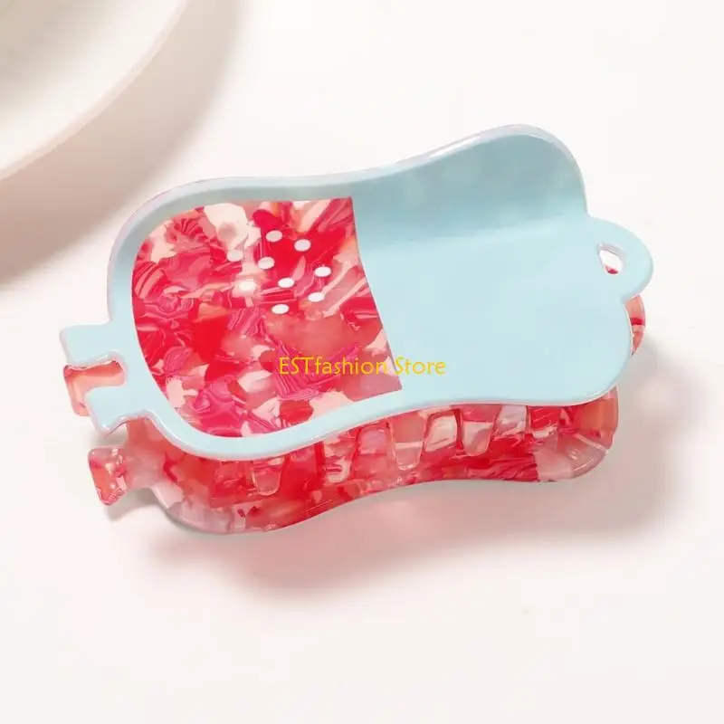 Y5GC Divertente clip per artigli per capelli a forma squalo Presa per diversi tipi capelli Forcina in PVC Accessori