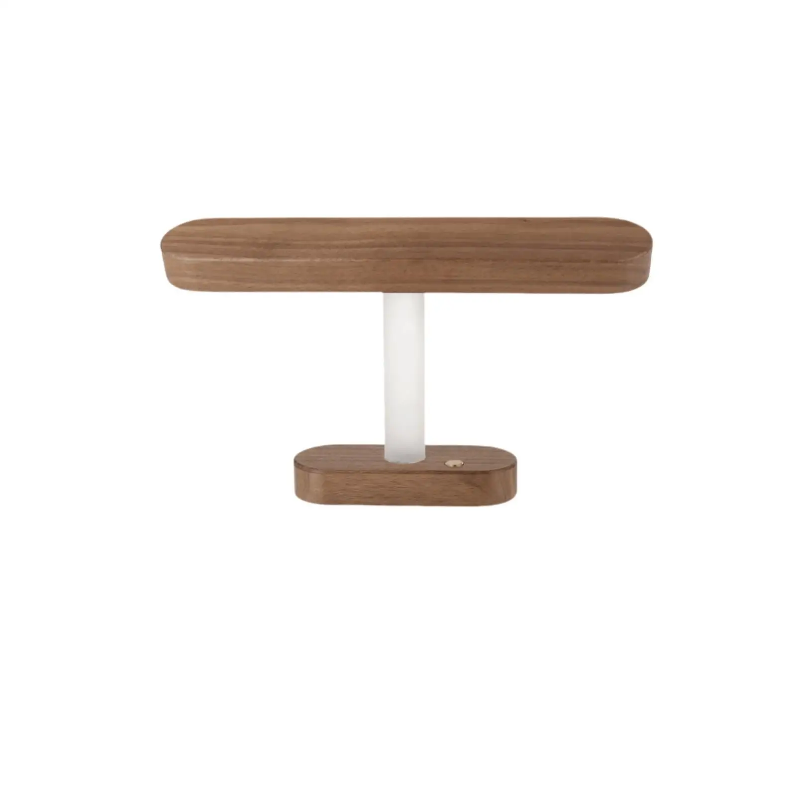 Walnut Wood Night-Light Display Stand | continuous Brightness Adjustment, Warm Bedside Illumination, wooden timekeeper and