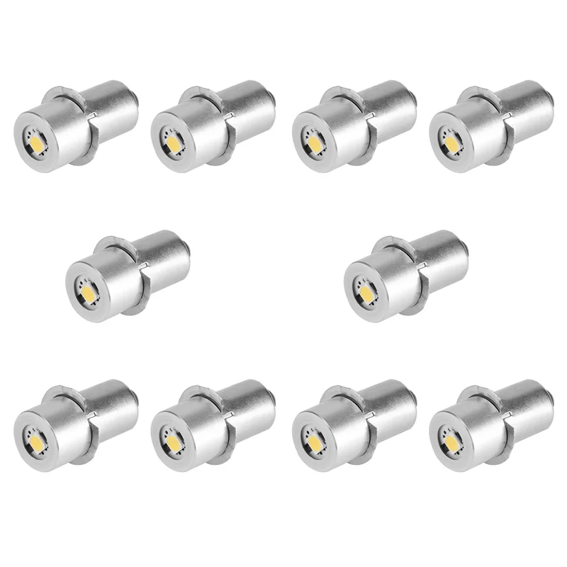 

ABUP-10X 1W P13.5S Led Flashlight Bulb, 100-110LM 2700-7000K Replacement Bulb Torch Lamp Emergency Work Light(3V)