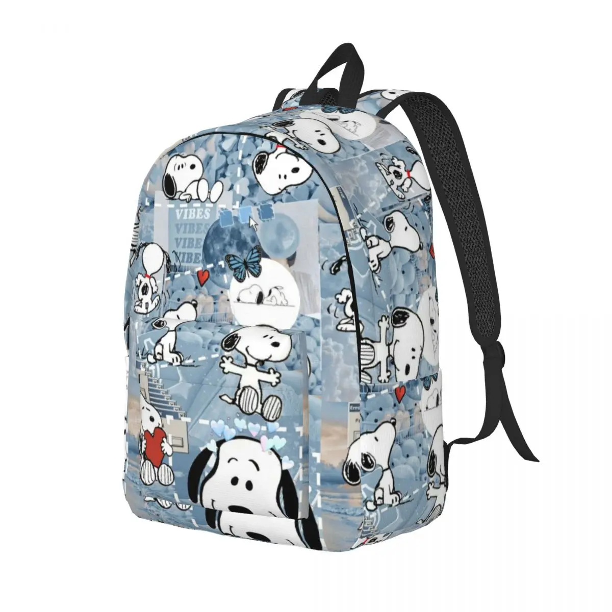 Custom Wallpaper S-Snoopys Canvas Backpacks for Boys Girls School College Travel Bags Men Women Bookbag Fits 15 Inch Laptop