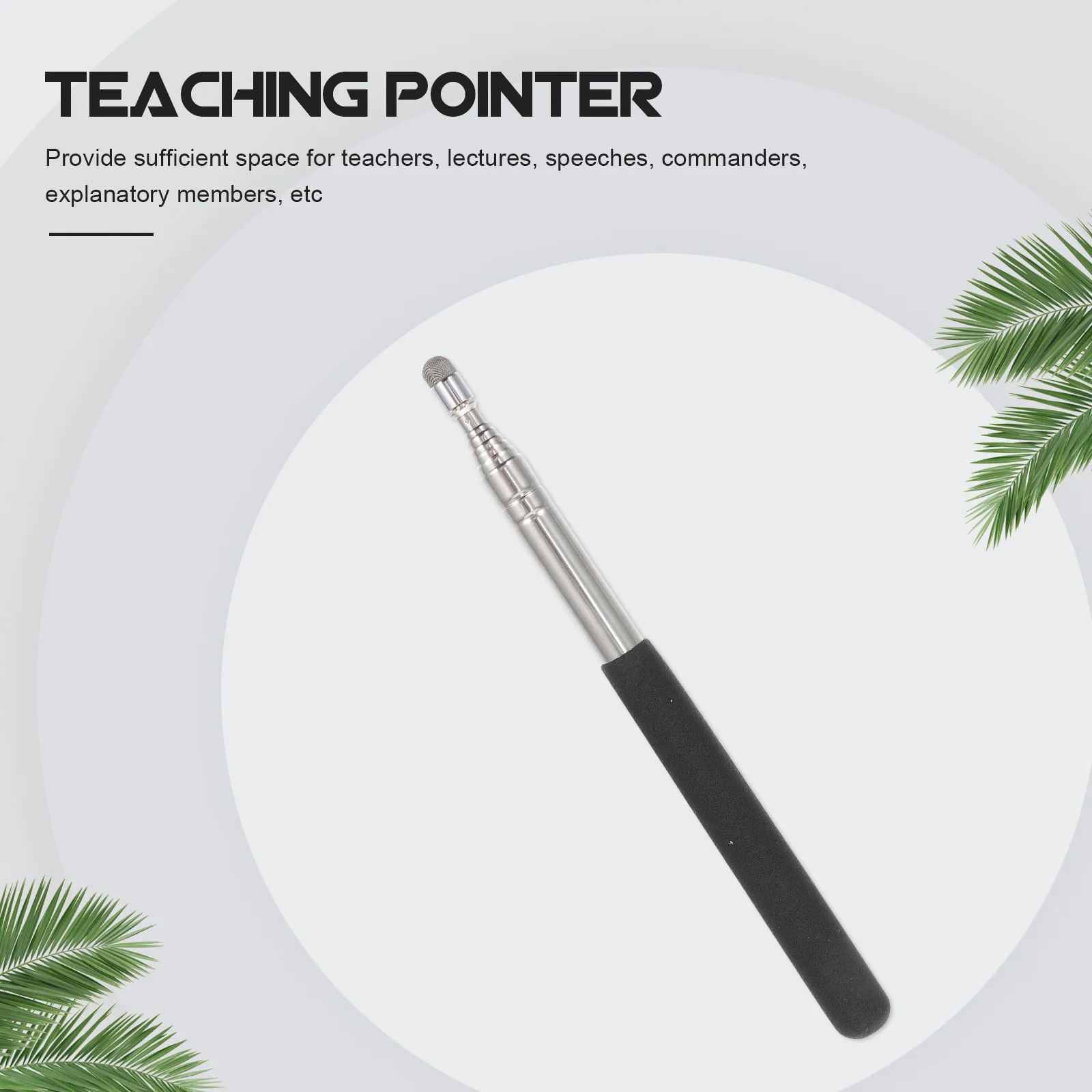 

1Pcs High-Quality Retractable Teaching Pointer Stainless Steel Classroom Supply Non-Slip Grip Handheld Presenter
