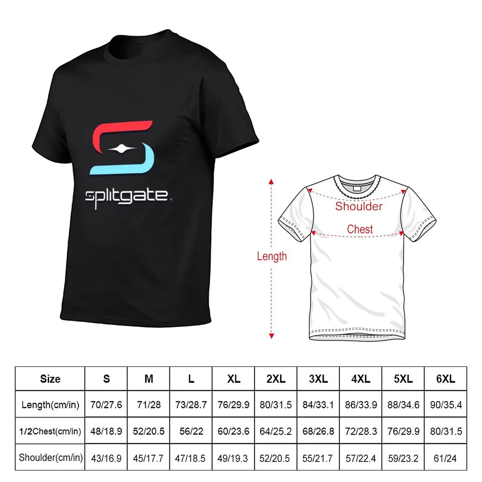 New Splitgate game logo T-Shirt kawaii clothes man clothes animal print shirt for boys men workout shirt