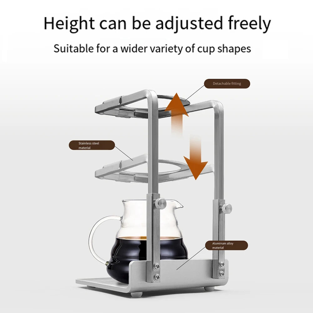 Aluminium Alloy Adjustable Hand Coffee Stand Coffee Filter Funnel Bracket Hand Brewed Coffee Rack Filter Funnel Holder