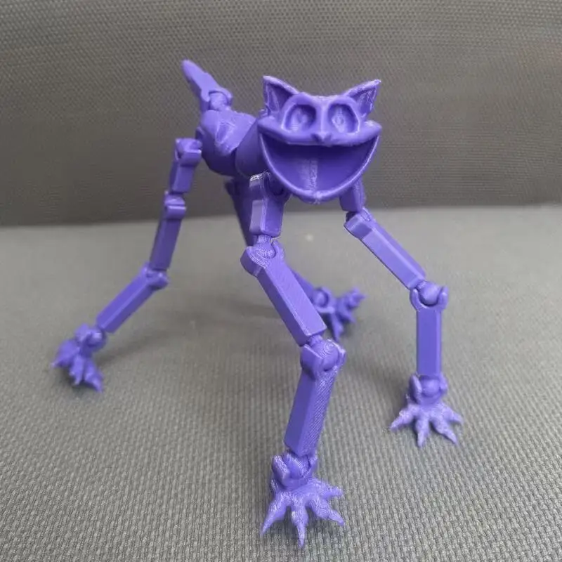 DIY Assembly 3D Printed Monster Cat Toy Posable Jointed Animal Figurine Stress Relief Desktop Decoration Creative Gift